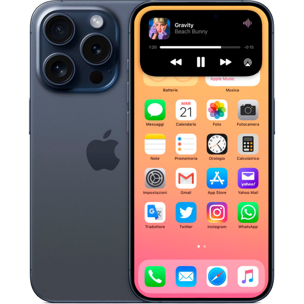 Смартфон Apple iPhone 15 Pro синий титан 1