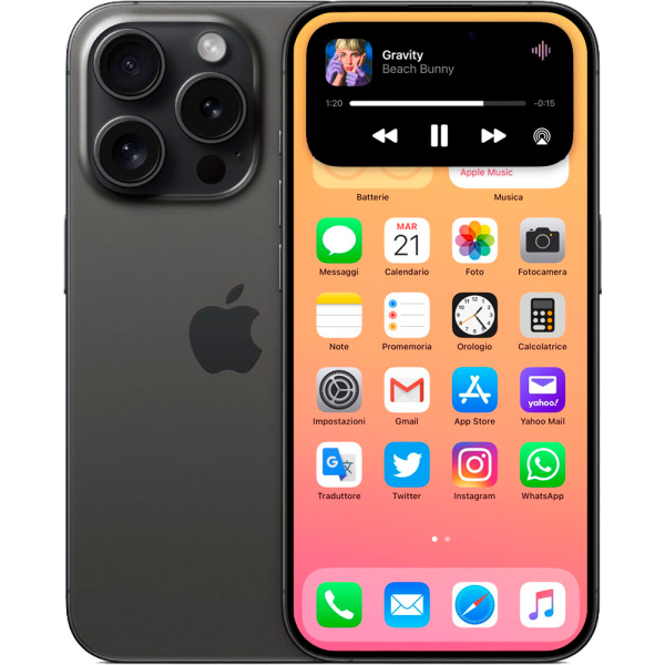 Смартфон Apple iPhone 15 Pro черный титан 1